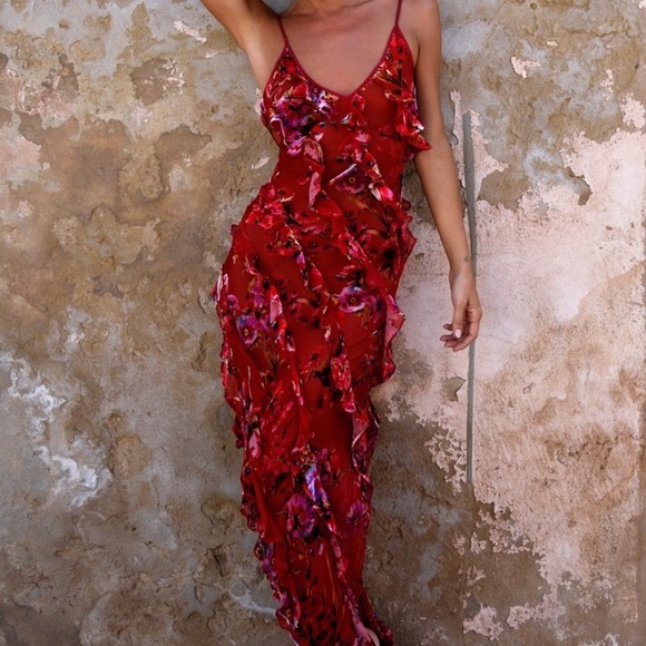 NWT Rat & Boa Maribou Ruffled Floral
Maxi Dress - Picture 6 of 10